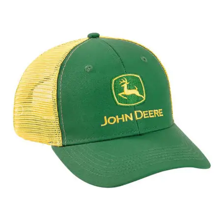 Yellow Logo Mesh Back Cap John Deere Caps and Hats